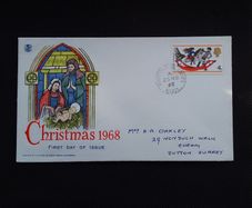 Great Britain Stamps : Christmas 1968 - Nativity Scene , First Day Cover