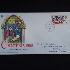 Great Britain Stamps : Christmas 1968 - Nativity Scene , First Day Cover