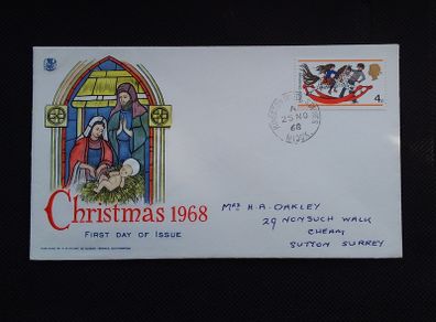 Great Britain Stamps : Christmas 1968 - Nativity Scene , First Day Cover
