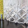 Vintage Heavy Cut Crystal Rose Bowl Diamond Star Pattern 19cm Image 8