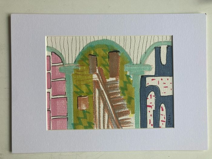 Original art Marrakech Drawing contemporary Irish Art abstract painting