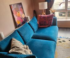 Teal 4 seater sofa