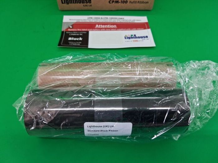 Postage - 2 x NEW Lighthouse CPM-100 Black Ribbon Refill