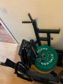Bench/Squat Rack/Plates/Olympic Barbell