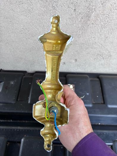 Brass wall light