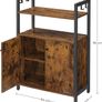 _Sideboard, kitchen cabinet, side cabinet with shelf, bathroom cabinet, steel frame, for dining room, kitchen, living room, entrance area and bedroom, vintage brown-black Image 5