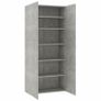 Shoe Cabinet Concrete Grey 80x35.5x180 cm Chipboard Image 3