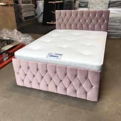 Florida Double Bed Chesterfield Frame & Drawers Storage