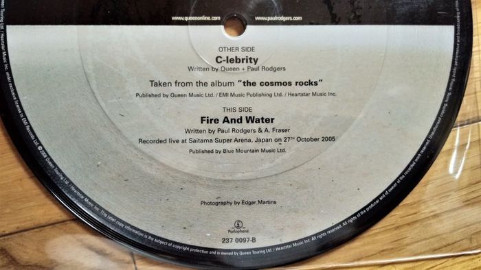 Queen + Paul Rodgers:C-Lebrity 7" Picture,Vinyl 2008 UK Single Mint.Record.Sealed