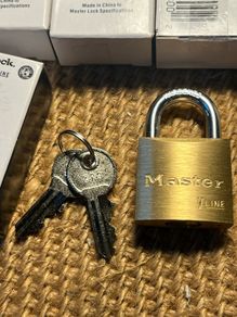 30mm Brass Padlocks x 10