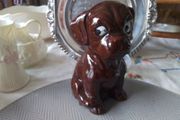 Brown Ceramic Dog Figurine