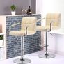Black/Armrest 2 x Bar Stools with Backrest Height Adjustment, 360 Degree Rotation Image 8