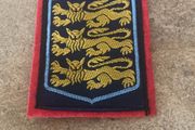 Vintage Patch JERSEY Coat  of Arms Woven Sew On Cloth Badge