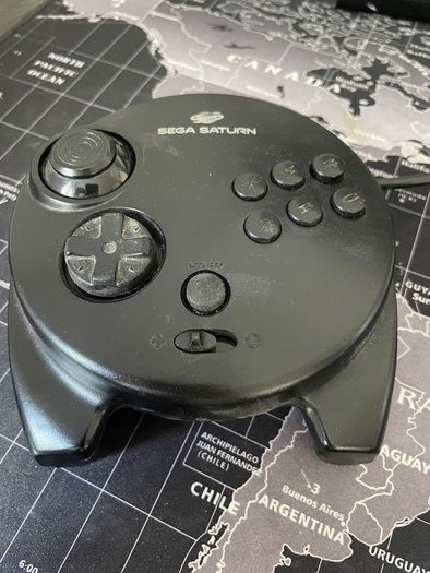 Sega Saturn Official 3d Analog Controller Control Pad Black