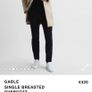 Reiss Gable Gents/Men's Wool Blend Ivory Overcoat Image 9