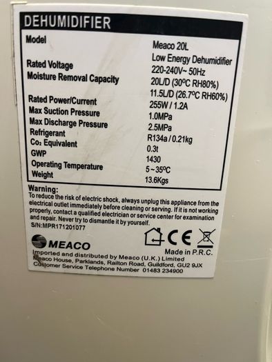 Meaco Dehumidifier