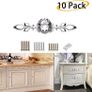 10 Pack Crystal Drawer Knobs with Silver Plate - Diamond Shape Cabinet Drawer Knob Drawer Pull Handle Cupboard Wardrobe Drawer Pull Handle Furniture Knobs with Screws (FREE POSTAGE) Image 7