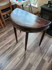 half moon table