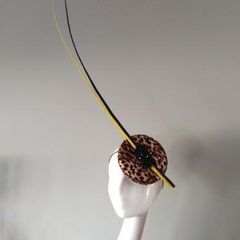 leopard fascinator
