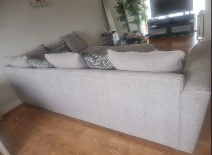 Grey Scattered Cushion Corner Sofa