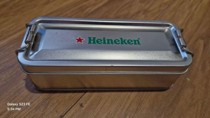 Heineken chronograph watch with leather strap