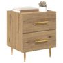 Bedside Cabinet with Drawer 2 pcs Artisan Oak 40 x 35 x 47.5 cm Image 3