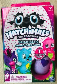 Hatchimals CollEGGtibles Jumbo Card Game w/ 1 Exclusive Figure Egg