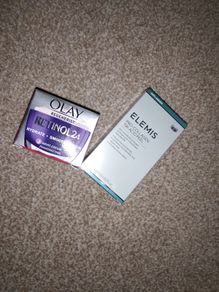 Elemis and Olay skincare