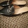 Black mule loafer woman's shoes Image 2