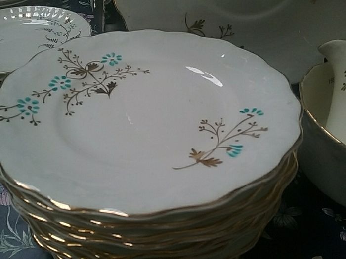 China Bread/Cake Plate +Serving Plates + Jug and Sugar Bowl