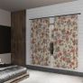 Brand New Botanical spring flower curtains wildflowers butterfly tie-top 2 panels Image 3