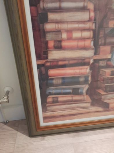 Print , wooden frame and glass