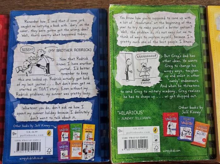 17x Diary of a Wimpy Kid  by Jeff Kinney, Age 9+