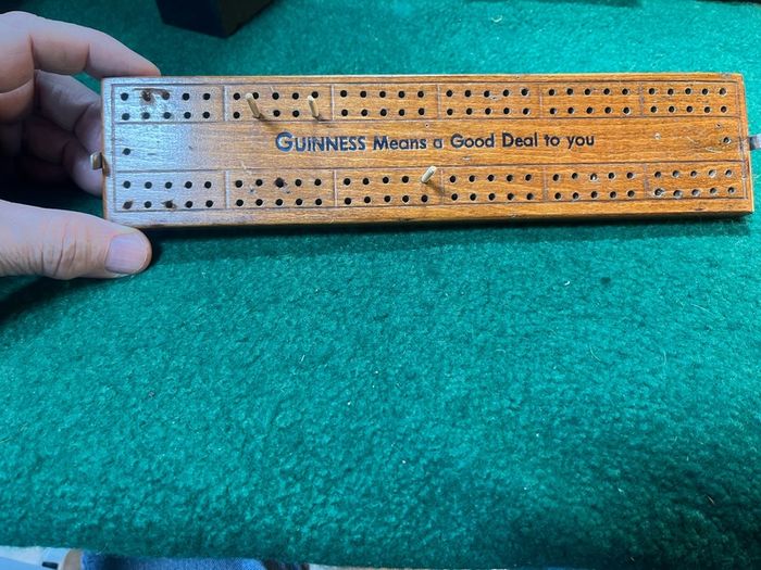 Guinness Cribbage Board 1960s