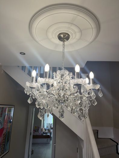 Glass chandelier