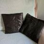 2 Beautiful Black Satin Sequin Cushions Image 3