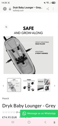 Baby insert for bike trailer