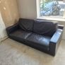 Brown leather sofa Image 2