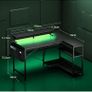 L Shaped Gaming Desk with LED Lights, 100 x 70 cm Image 2