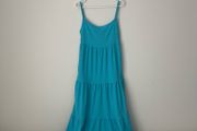 Penneys / Primark Blue Tiered Maxi Dress UK 10 | Summer Holiday Beach Dress