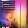 LuminexDesigns LED Corner Floor Lamp Colour Changing  Smart RGBIC Standing Lamp Black 150cm Dimmable Alexa Remote App Control Modern Mood Ambient Light Bar Music Sync for Living Room Bedroom Party TV Image 3