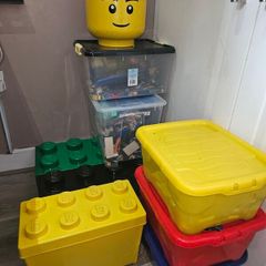 lego bundle and storage boxes