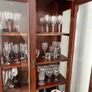 Large Ornate 7ft Wooden Glass Display Cabinet Image 3