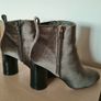 River Island Khaki Velvet Boots Image 6
