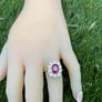 Antique 1940s Ruby & Diamond Cluster Ring - 18ct Image 7