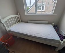 Solid Wood Single Bed Frame & Mattress