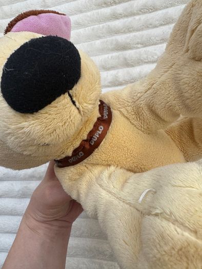 Lego Duplo Dog Plush 2009 Beige & Brown approx. 24 cm. Used Please see photos