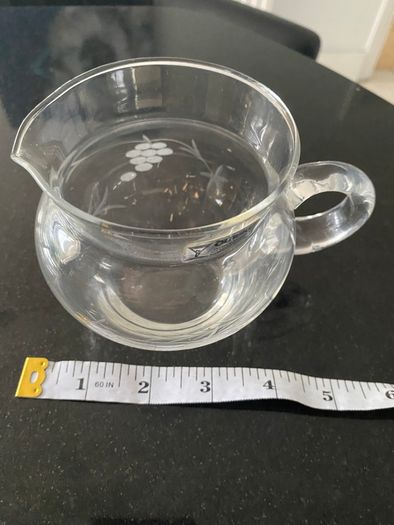 Duiske Irish glass lidded sugar bowl and jug