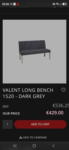 Dining bench and chairs