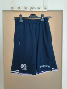 Retro 2010s Macron Scotland rugby training shorts